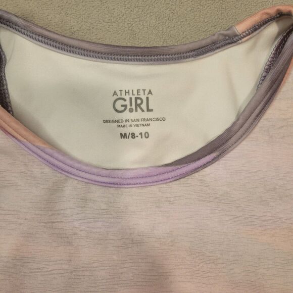 Girl's ATHLETA GIRL Activewear Double Layer Tank Top  Size M 8-10 - Picture 2 of 5